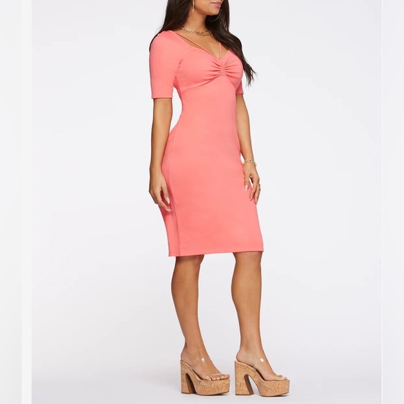 Jessica Simpson Sugar Coral Anisa Sweetheart Ruched Dress XS/S - Picture 2 of 11